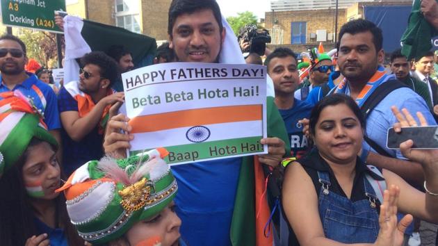 And there were quite a few  Fathers’ Day references from the Indian fans. (HT Photo) 