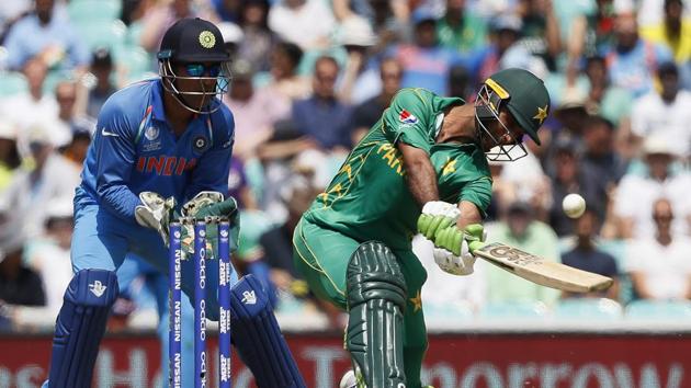 Zaman continued to target the Indian bowlers as Pakistan eyed a big total. (AP) Zaman continued to target the Indian bowlers as Pakistan eyed a big total. (AP)