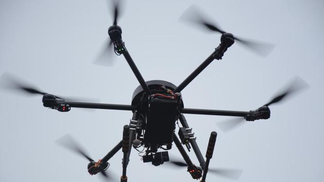 Police personnel have been trained to use these drones.(HT Photo)