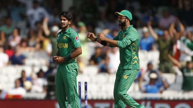Hasan Ali continued his impressive run as he picked up the wicket of Dhoni. (REUTERS) Hasan Ali continued his impressive run as he picked up the wicket of Dhoni. (REUTERS)