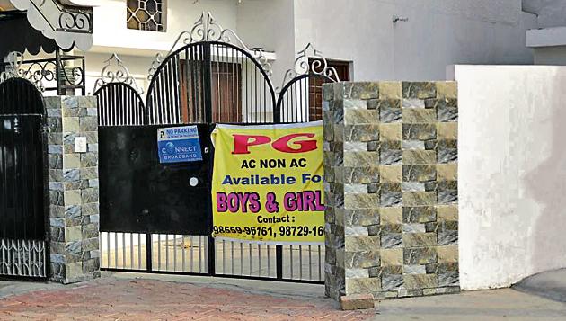 Paying guest accommodation at Adarsh colony in Patiala. (HT Photo) Paying guest accommodation at Adarsh colony in Patiala. (HT Photo)