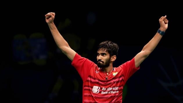 India's Srikanth Kidambi reacts after defeating South Korea's Son Wan-ho during their men's singles semi final match at Indonesia Open badminton championship in Jakarta, Indonesia on Saturday. (PTI) India's Srikanth Kidambi reacts after defeating South Korea's Son Wan-ho during their men's singles semi final match at Indonesia Open badminton championship in Jakarta, Indonesia on Saturday. (PTI)