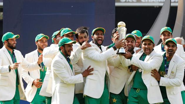 Pakistan handed India a 180-run drubbing to win the ICC Champions Trophy final.(AFP)