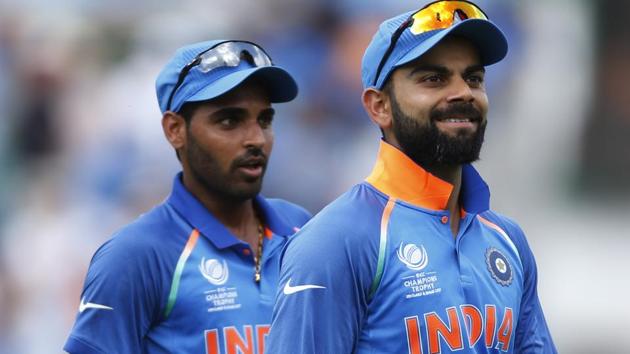 India's Virat Kohli walks off at the end of the Pakistan innings at the ICC Champions Trophy final.(REUTERS)