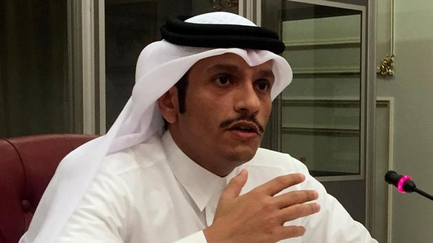 Qatar's Foreign Minister Sheikh Mohammed bin Abdulrahman al-Thani talks to the media in Doha, Qatar. (REUTERS) Qatar's Foreign Minister Sheikh Mohammed bin Abdulrahman al-Thani talks to the media in Doha, Qatar. (REUTERS)