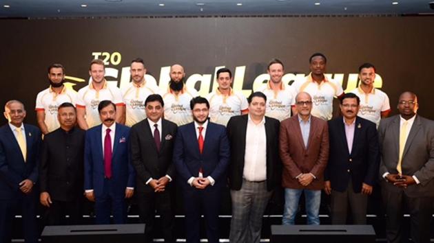 Players and owners during the T20 Global League Launch in London.(Gallo Images)