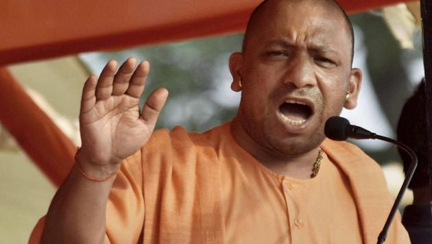 Uttar Pradesh chief minister Yogi Adityanath addresses a public rally in Darbhanga. (PTI) Uttar Pradesh chief minister Yogi Adityanath addresses a public rally in Darbhanga. (PTI)