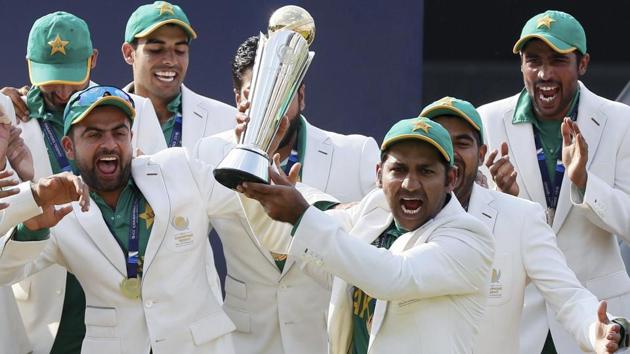 Pakistan won the ICC Champions Trophy for the first time as they thrashed India by 180 runs in the final to complete the treble. (AP) Pakistan won the ICC Champions Trophy for the first time as they thrashed India by 180 runs in the final to complete the treble. (AP)