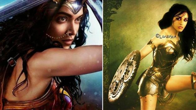 Fans are sharing images of their favourite celebrity as Wonder Woman. (Instagram/deepikaaddicts;dishapatani) Fans are sharing images of their favourite celebrity as Wonder Woman. (Instagram/deepikaaddicts;dishapatani)