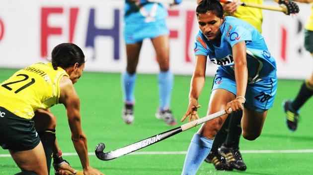 Rani Rampal will lead the Indian women’s hockey team at the Hockey World League Semi-Finals.(AFP)