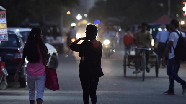 Two students, one of them a Young India fellow, had complained to the police on Monday that they were groped and presumed to be call girls at the Mall Mile on Friday night. (Sanjeev Verma/HT Photo) Two students, one of them a Young India fellow, had complained to the police on Monday that they were groped and presumed to be call girls at the Mall Mile on Friday night. (Sanjeev Verma/HT Photo)