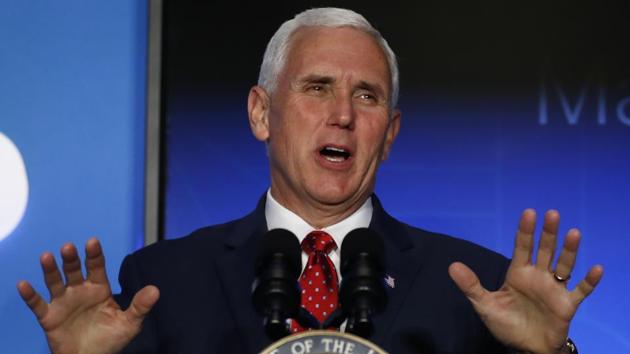 Vice President Mike Pence speaks during the National Association of Manufacturers (NAM) 2017 Manufacturing Summit in RWashington, Tuesday, June 20, 2017. (AP) Vice President Mike Pence speaks during the National Association of Manufacturers (NAM) 2017 Manufacturing Summit in RWashington, Tuesday, June 20, 2017. (AP)