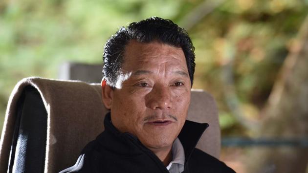Bimal Gurung, supremo of Gorkha Janmukti Morcha and Chief Executive of Gorkhaland Territorial Administration, photographed at Kalimpong.