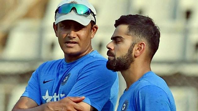 Anil Kumble (L) resigned as the coach of the Indian cricket team after the end of the ICC Champions Trophy.(PTI)