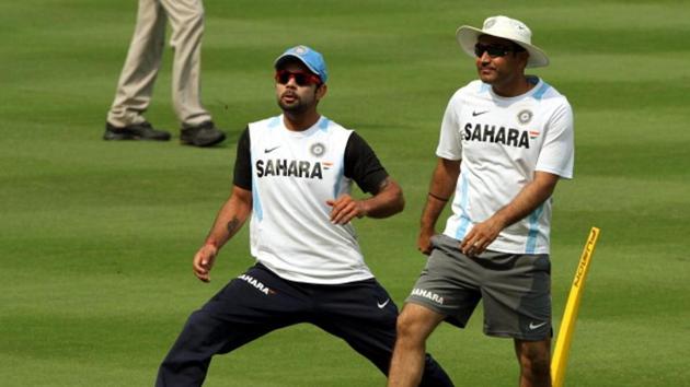 Virender Sehwag is one of the front-runners to be the coach of Virat Kohli-led Indian cricket team.(HT Photo)