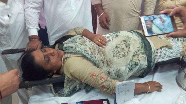 AAP MLA Sarabjit Kaur Manuke (HT Photo) AAP MLA Sarabjit Kaur Manuke (HT Photo)