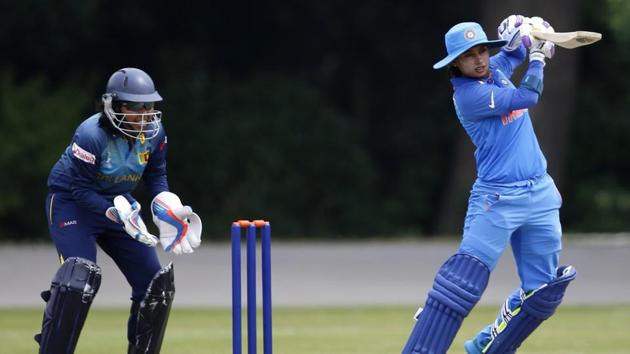 Mithali Raj scored a brilliant 85 to take India to victory against Sri Lanka in a Women’s World Cup warm-up game on Wednesday.(Cricket World Cup/Twitter)