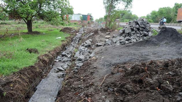 While the villagers have been demanding that their land be returned, Thursday’s protest was sparked by construction work on the disputed site. (Rishikesh Choudhary/HT PHOTO) 