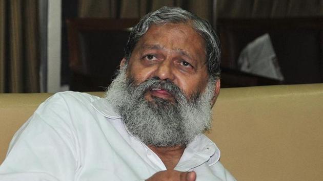 Haryana health minister Anil Vij (Keshav Singh/HT File Photo) Haryana health minister Anil Vij (Keshav Singh/HT File Photo)