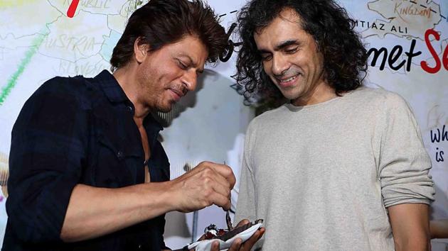 Shah Rukh Khan and Imtiaz Ali at the trailer launch of Jab Harry Met Sejal in Mumbai. (AFP) Shah Rukh Khan and Imtiaz Ali at the trailer launch of Jab Harry Met Sejal in Mumbai. (AFP)