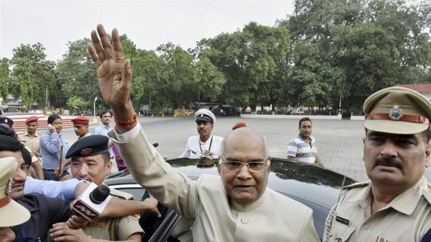 Bihar governor and NDA’S presidential candidate Ram Nath Kovind in Patna, June 19, 2017 (PTI) Bihar governor and NDA’S presidential candidate Ram Nath Kovind in Patna, June 19, 2017 (PTI)