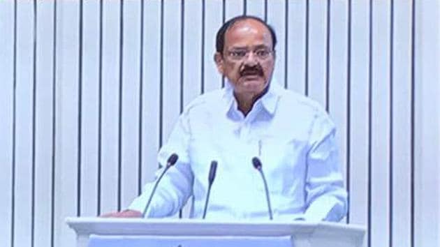 Union Minister of Housing and Urban Poverty Alleviation M Venkaiah Naidu announcing names on the Smart Cities list on June 23, 2017.(Official Twitter Page)