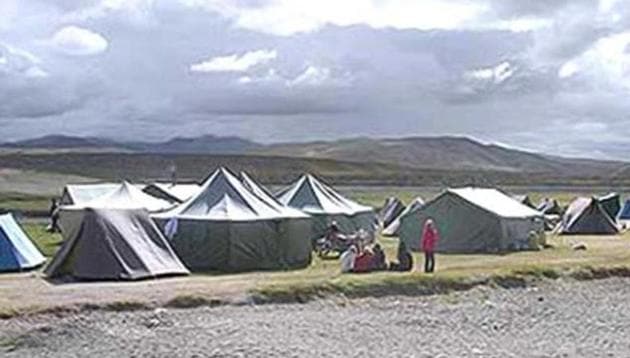 A file photo of Manasarovar. The government said there was “some difficulties” in the movement of Kailash Mansarovar yatra.(HT File Photo)