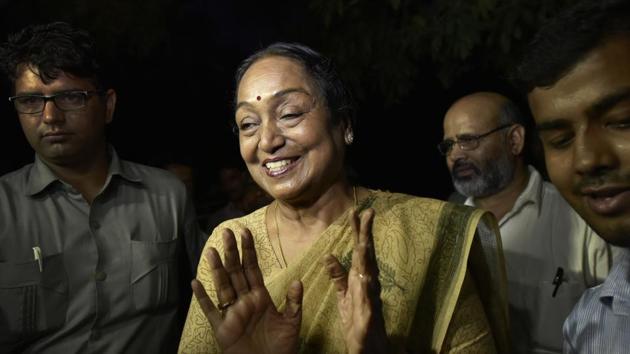 UPA Presidential candidate Meira Kumar at her home in New Delhi on Thursday. (Ravi Choudhary/HT Photo) UPA Presidential candidate Meira Kumar at her home in New Delhi on Thursday. (Ravi Choudhary/HT Photo)