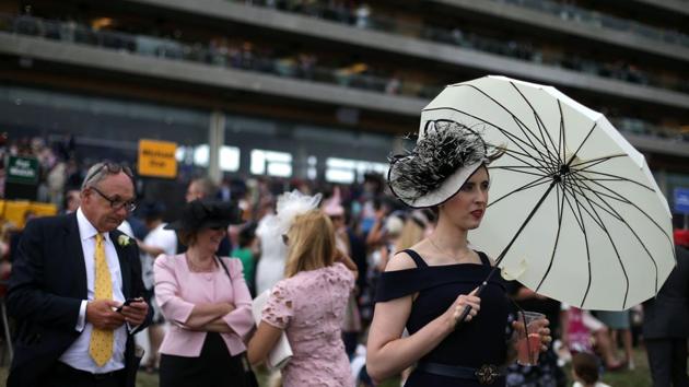 The stands were full of vibrant hats as racegoers donned their glad rags for the prestigious event. (AFP) The stands were full of vibrant hats as racegoers donned their glad rags for the prestigious event. (AFP)
