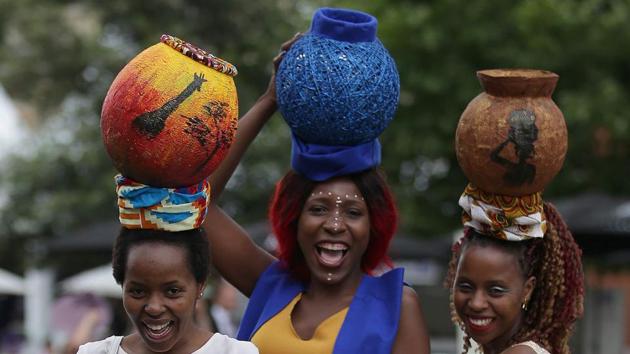 Women are instructed to wear dresses ‘of modest length’ with no spaghetti straps, boob tubes, halter-necks or fascinators allowed. Crop tops or cut outs are banned and hats must cover “four inches” of head. (AFP) Women are instructed to wear dresses ‘of modest length’ with no spaghetti straps, boob tubes, halter-necks or fascinators allowed. Crop tops or cut outs are banned and hats must cover “four inches” of head. (AFP)