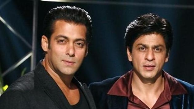 Salman Khan shares screen space with Shah Rukh Khan in Tubelight. Salman Khan shares screen space with Shah Rukh Khan in Tubelight.
