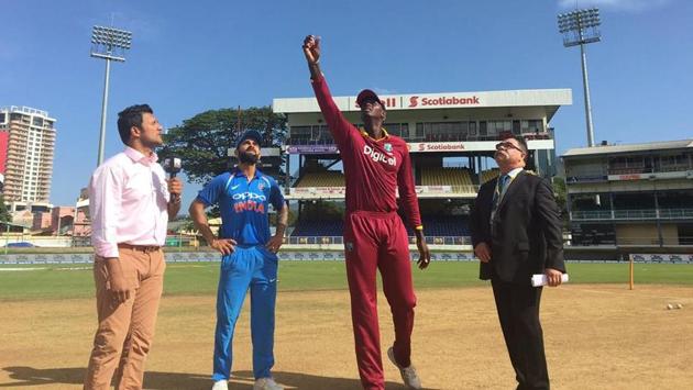 Jason Holder, West Indies captain, won the toss and opted to field. (Twitter ) Jason Holder, West Indies captain, won the toss and opted to field. (Twitter )
