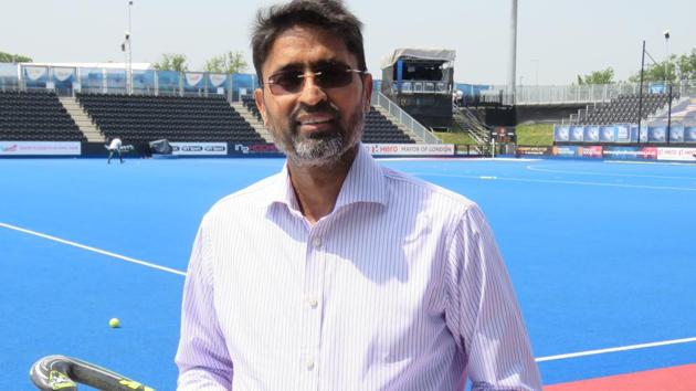 Shahbaz Ahmed is the only hockey player to win two consecutive Player of the tournament awards, in the 1990 World Cup in Lahore and at the 1994 World Cup in Sydney.(HT Photo)