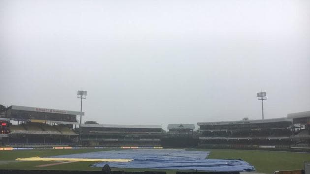 Rain played spoilsport on Friday as the first ODI between India and West Indies was abandoned with Virat Kohli’s men batting for only 39.5 overs. (Twitter ) Rain played spoilsport on Friday as the first ODI between India and West Indies was abandoned with Virat Kohli’s men batting for only 39.5 overs. (Twitter )