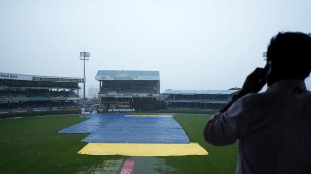 The match officials finally called off the game. Both teams will next lock horns on June 25 at the same venue. (Twitter ) The match officials finally called off the game. Both teams will next lock horns on June 25 at the same venue. (Twitter )