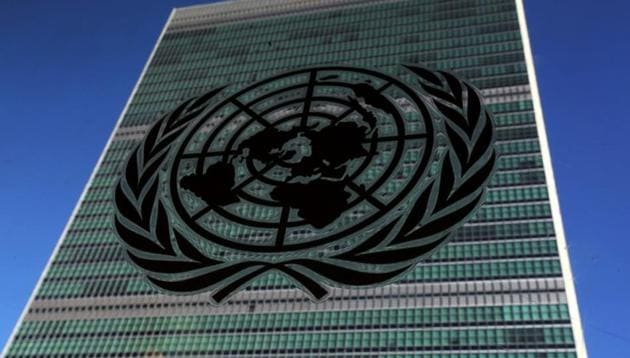 The United Nations logo is pictured in front of the United Nations Headquarters building in New York. (Reuters) The United Nations logo is pictured in front of the United Nations Headquarters building in New York. (Reuters)