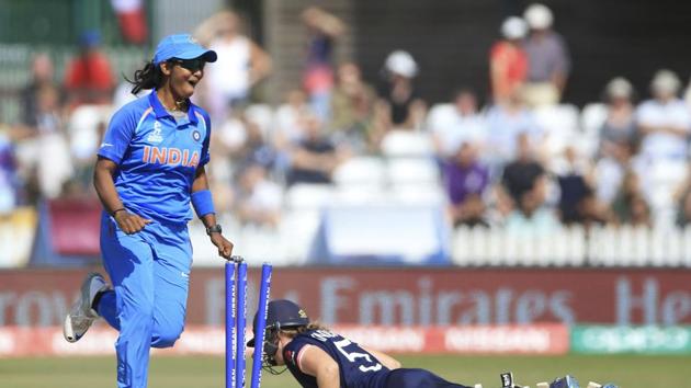 However, the run-outs of Brunt and Wilson jolted England and India held the upper-hand (AP) However, the run-outs of Brunt and Wilson jolted England and India held the upper-hand (AP)