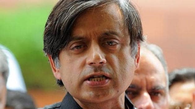 Congress MP Shashi Tharoor says 23 of the BJP-led government’s new programmes were renamed versions of schemes launched by previous governments led by his party.(AFP) Congress MP Shashi Tharoor says 23 of the BJP-led government’s new programmes were renamed versions of schemes launched by previous governments led by his party.(AFP)