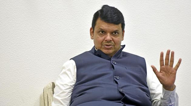 Maharashtra chief minister Devendra Fadnavis during an interview at his residence in Mumbai on Wednesday.(Pratik Chorge/HT Photo)