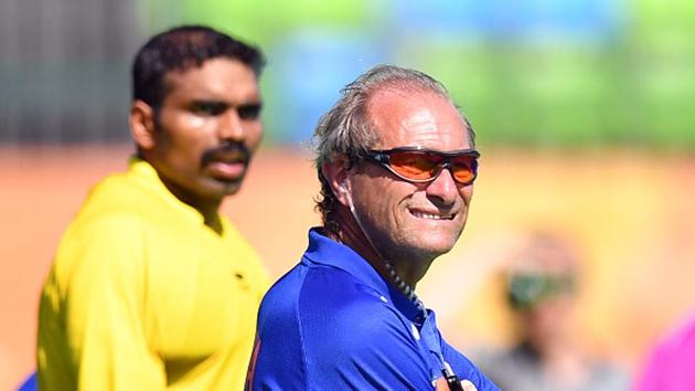 Roelant Oltmans did his best to steer clear of the black armbands controversy. (AFP/Getty Images) Roelant Oltmans did his best to steer clear of the black armbands controversy. (AFP/Getty Images)