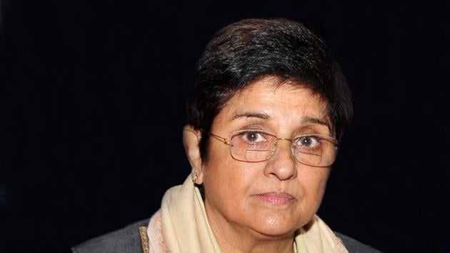 File photograph of Puducherry Lt Governor Kiran Bedi who shares a frosty relationship with the Union Territory’s Chief Minister V Narayansamy.(HT PHOTO) File photograph of Puducherry Lt Governor Kiran Bedi who shares a frosty relationship with the Union Territory’s Chief Minister V Narayansamy.(HT PHOTO)
