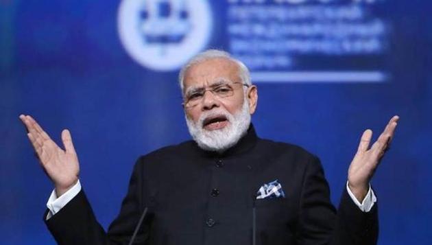 Prime Minister Narendra Modi gestures during a session of the St. Petersburg International Economic Forum (SPIEF), Russia. (Reuters) Prime Minister Narendra Modi gestures during a session of the St. Petersburg International Economic Forum (SPIEF), Russia. (Reuters)
