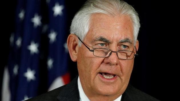 US secretary of state Rex Tillerson speaks during a press conference after talks with Chinese diplomatic and defence chiefs at the State Department in Washington, US. (Reuters) US secretary of state Rex Tillerson speaks during a press conference after talks with Chinese diplomatic and defence chiefs at the State Department in Washington, US. (Reuters)