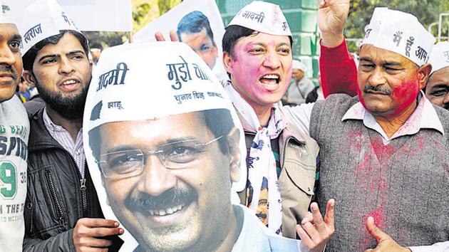 The 21 parliamentary secretaries were appointed by Aam Aadmi Party chief and Delhi CM Arvind Kejriwal.(HT FILE PHOTO)