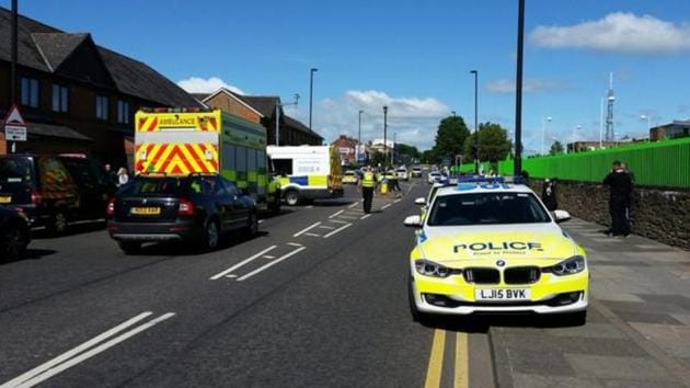 It happened at about 09:14 BST outside Westgate Sports Centre where an event was taking place to celebrate Eid. (Twitter Photo) It happened at about 09:14 BST outside Westgate Sports Centre where an event was taking place to celebrate Eid. (Twitter Photo)