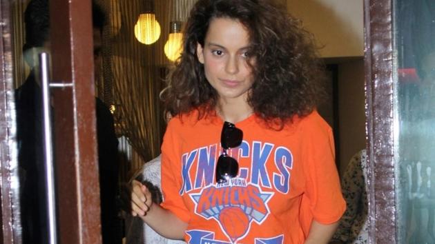 Kangana Ranaut spotted at bblunt salon in Mumbai on June 13. (IANS) Kangana Ranaut spotted at bblunt salon in Mumbai on June 13. (IANS)
