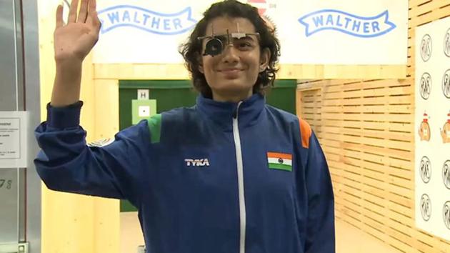Yashaswini Singh Deswal won gold in 10m air pistol at the ISSF Junior World Championship. (Twitter) Yashaswini Singh Deswal won gold in 10m air pistol at the ISSF Junior World Championship. (Twitter)