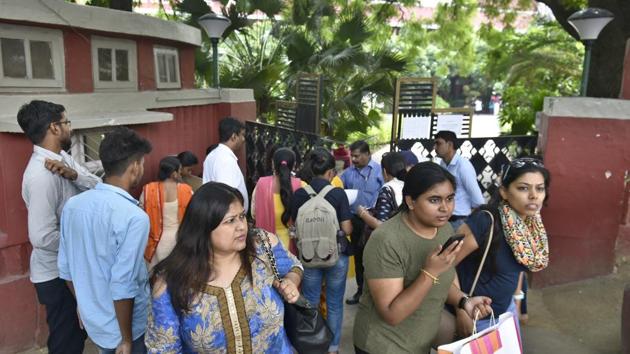 Admissions in Delhi University have begun in right earnest. (Sushil Kumar/HT PHOTO) Admissions in Delhi University have begun in right earnest. (Sushil Kumar/HT PHOTO)