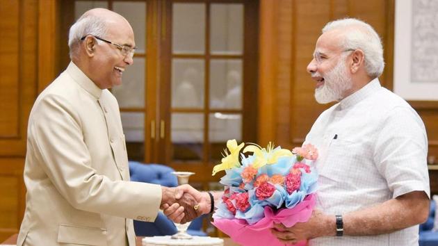 Bihar Governor Ram Nath Kovind with Prime Minister Narendra Modi in New Delhi, June 19. His background, his views and his personality make him suitable for the President’s post (PTI) Bihar Governor Ram Nath Kovind with Prime Minister Narendra Modi in New Delhi, June 19. His background, his views and his personality make him suitable for the President’s post (PTI)