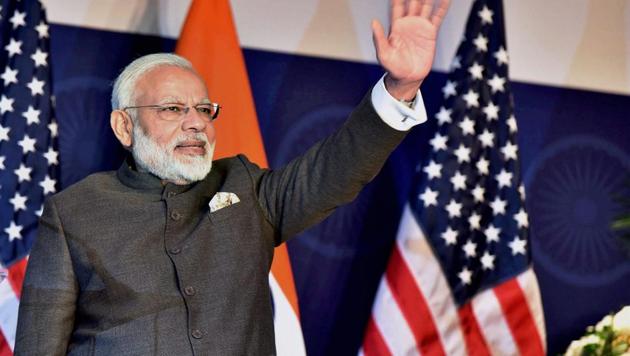 Prime Minister Narendra Modi at the United States Community Reception in Washington DC, USA on Sunday. (PTI File Photo) Prime Minister Narendra Modi at the United States Community Reception in Washington DC, USA on Sunday. (PTI File Photo)